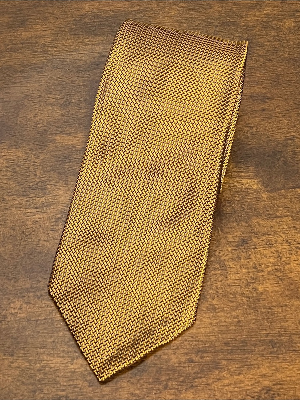 Robert Talbott Gold and Brown Woven Silk Tie